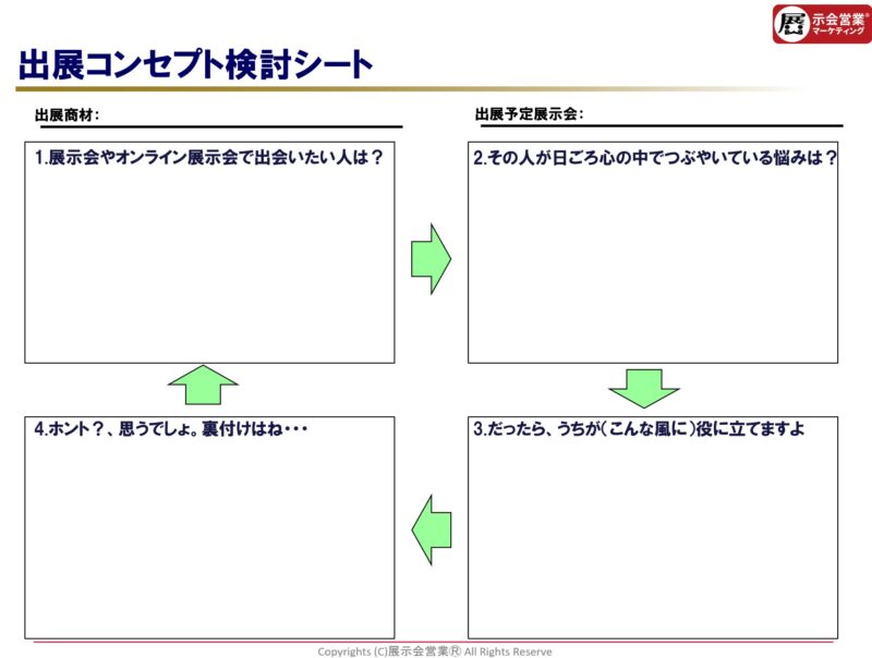 出展コンセプト検討シート_展示会行術