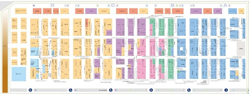 人とくるまのテクノロジー展の会場小間割り_展示会営業術