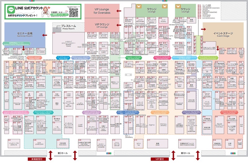 ジャパンジュエリーフェア2024の会場小間割り_展示会営業術