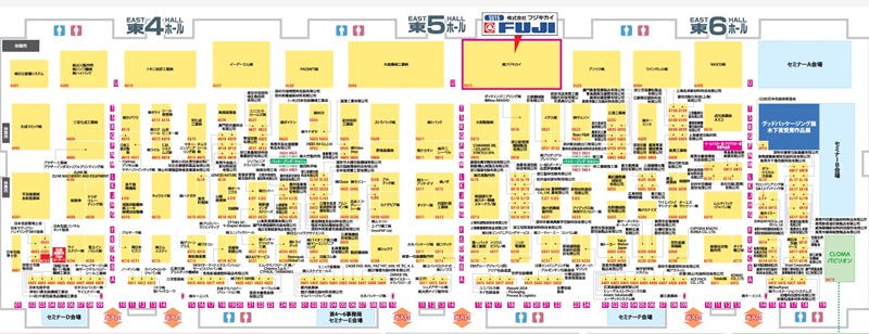 東京パック2024の会場小間割り2_展示会営業術