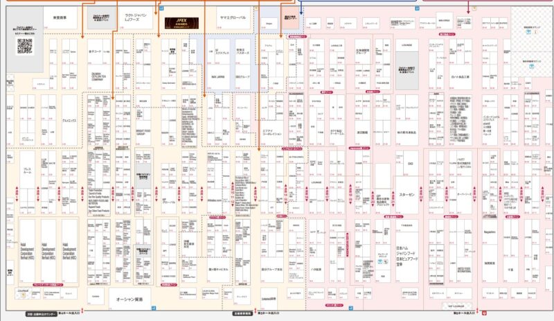 JFEX国際食品・飲料商談Week、日本の食品輸出EXPO、食品物流EXPO夏2025の会場小間割り_展示会営業術
