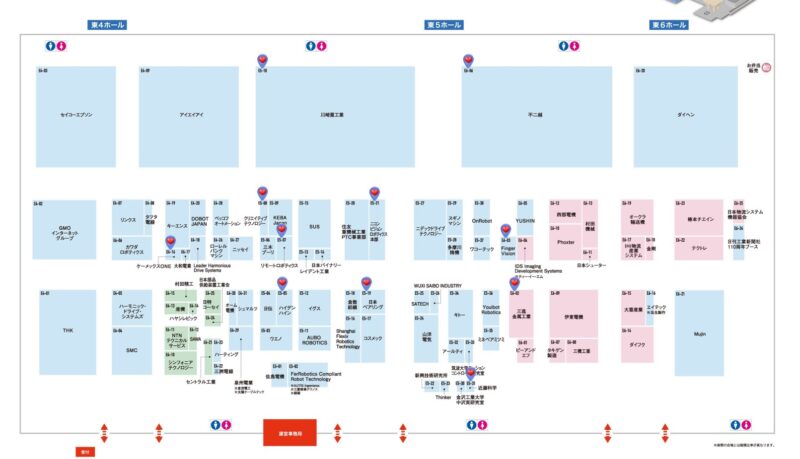国際ロボット展2025の会場小間割り3_展示会営業術