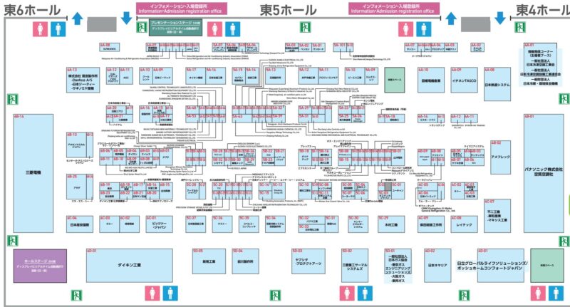 冷凍・空調・暖房展HVAC&R JAPAN 2026の会場小間割り_展示会営業術