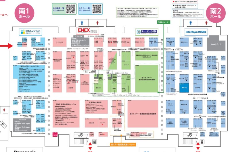 nano tech、新機能材料展、CONVERTECH、MEMSセンシング＆ネットワークシステム展2026の会場小間割り4_展示会営業術