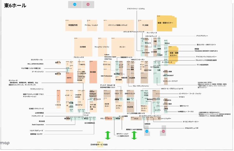 ホテル・レストランショー2026の会場小間割り3_展示会営業術
