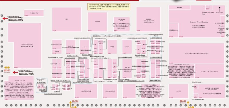 JAPANTEX2025の会場小間割り_展示会営業術
