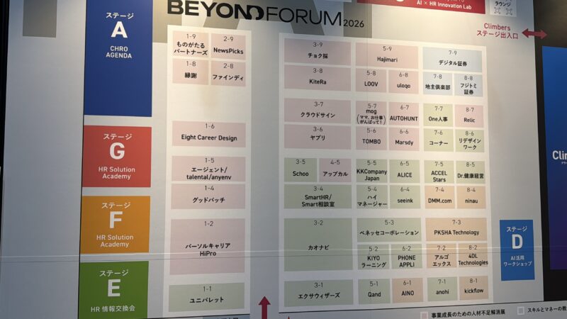 BEYOND FORUM 2026の会場小間割り_展示会営業術
